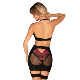 Rosenty ensemble Top et Jupe - Noir XL/XXL - Obsessive - Lingerie Femme