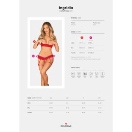 Ingridia ensemble 2 piéces ouvert - Rouge XS/S