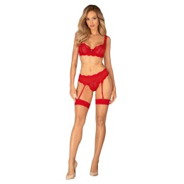 Amor Cherris ensemble 3 piéces - Rouge L/XL Amor Cherris ensemble 3 piéces - Rouge L/XL