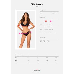 Chic Amoria ensemble 2 piéces - Noir XL/XXL Chic Amoria ensemble 2 piéces - Noir XL/XXL