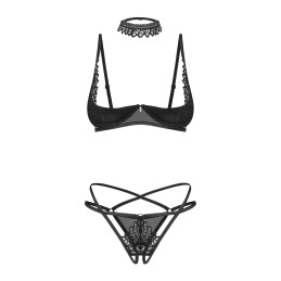 Donarella ensemble ouvert 3 piéces - Noir NP XL/XXL