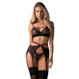 Novenes ensemble 3 piéces - Noir M/L - Obsessive - Lingerie Femme