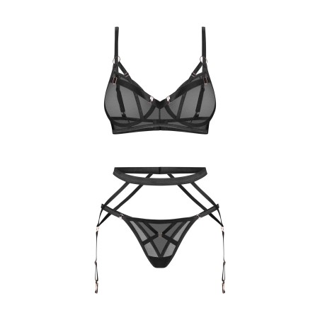 Euridia ensemble 3 piéces - Noir XS/S - Obsessive Freedom - Lingerie Femme