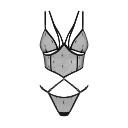 Anniverse special top et string - Noir L/XL - Obsessive Freedom - Lingerie Femme