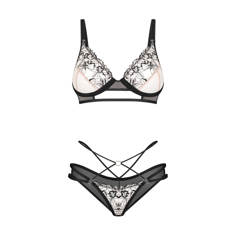 Vila blanes ensemble 2 piéces - Noir M/L - Obsessive Exquisite - Lingerie Femme Vila blanes ensemble 2 piéces - Noir M/L - Obsessive Exquisite - Lingerie Femme