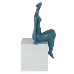 Sculpture en résine Petite attente couleur sarcelle – décoration intérieure moderne et minimaliste Sculpture en résine Petite attente couleur sarcelle – décoration intérieure moderne et minimaliste