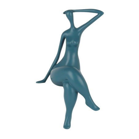 Sculpture en résine Petite attente couleur sarcelle – décoration intérieure moderne et minimaliste Sculpture en résine Petite attente couleur sarcelle – décoration intérieure moderne et minimaliste