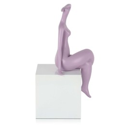 Sculpture en résine petite attente couleur lilas pour décoration intérieure moderne Sculpture en résine petite attente couleur lilas pour décoration intérieure moderne