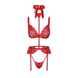 Bondage 243 ensemble lingerie 5 piéces - rouge S/M Bondage 243 ensemble lingerie 5 piéces - rouge S/M