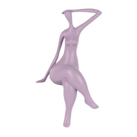 Sculpture en résine petite attente couleur lilas pour décoration intérieure moderne Sculpture en résine petite attente couleur lilas pour décoration intérieure moderne