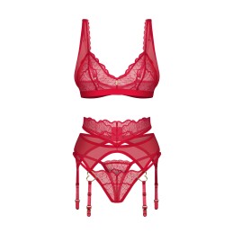 Cupide Desir ensemble 3 piéces - Rouge S/M