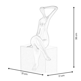 Sculpture en résine Petite attente en blanc, design ADM Sculpture en résine Petite attente en blanc, design ADM