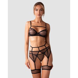 Nuites ensemble 3 piéces - Noir XXL/XXXL - Obsessive - Lingerie Femme