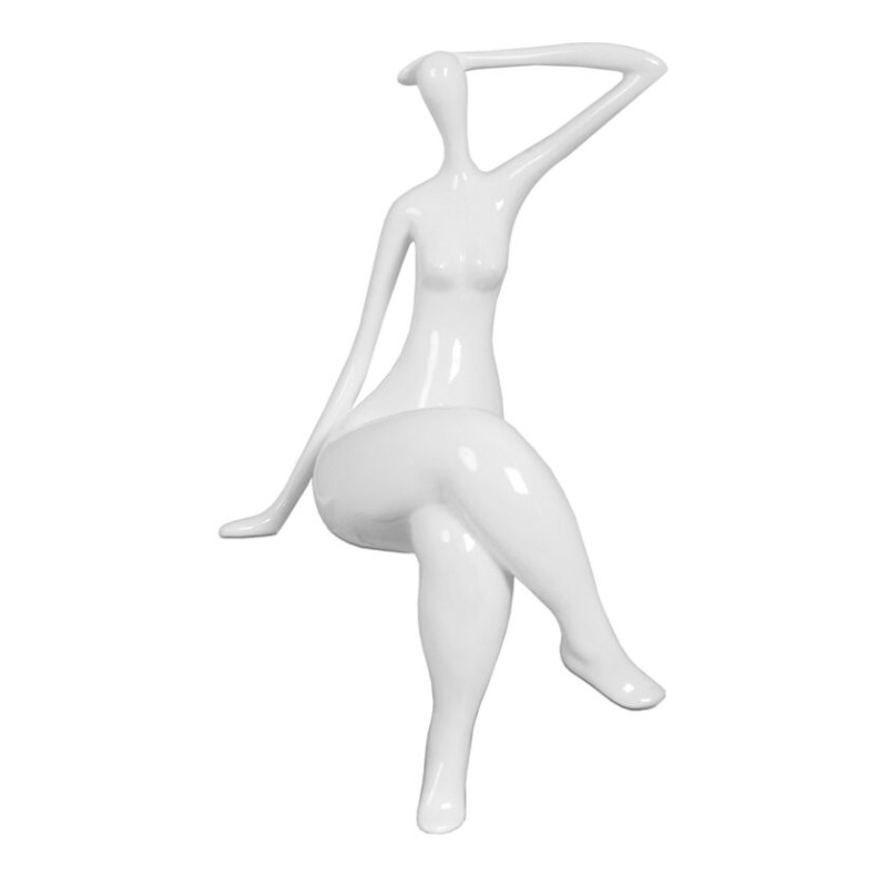Sculpture en résine Petite attente en blanc, design ADM Sculpture en résine Petite attente en blanc, design ADM