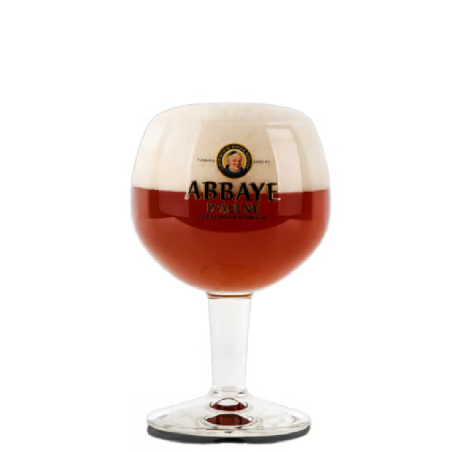 Verre à bière Abbaye d'Aulne 25cl rempli de bière Verre à bière Abbaye d'Aulne 25cl rempli de bière