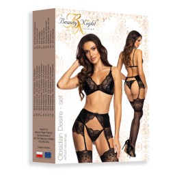 Obsidian desire set - Noir XXL/XXXL Obsidian desire set - Noir XXL/XXXL