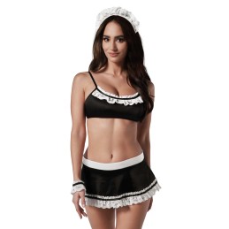 Maid set CosTaille uniqueme de soubrette - Noir S/M - Obsessive - Lingerie Femme