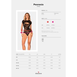Peonesia Body - Noir L/XL Peonesia Body - Noir L/XL