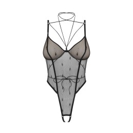 Anniverse special body ouvert et harnais - Noirs M/L - Obsessive Freedom - Lingerie Femme