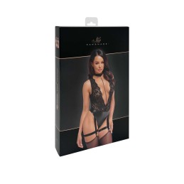 Libido Body avec col, chaéne de perles et jarretiére L