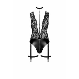 Libido Body avec col, chaéne de perles et jarretiére XXL