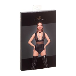 Powerwetlook body avec larges bretelles, empiécements en Taille uniquelle et tour de cou en velours M Powerwetlook body avec larges bretelles, empiécements en Taille uniquelle et tour de cou en velours M