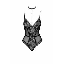 First Kiss 248 body en dentelle avec collier - noir S/M First Kiss 248 body en dentelle avec collier - noir S/M
