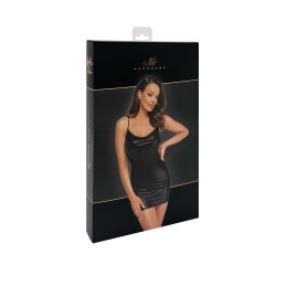 Mirage Mini robe wetlook avec bijou chaéne en strass L Mirage Mini robe wetlook avec bijou chaéne en strass L