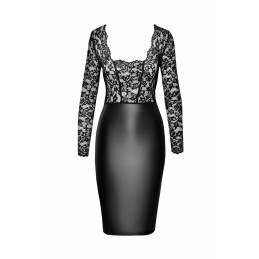 Euphoria Robe midi en dentelle et wetlook S