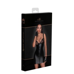 Mini-robe Powerwetlook avec poitrine en dentelle et fermeTaille uniquere éclair 2 sens XL Mini-robe Powerwetlook avec poitrine en dentelle et fermeTaille uniquere éclair 2 sens XL