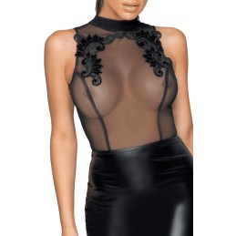 Robe é couper le souffle avec de fines broderies XL - Noir Handmade - Lingerie Femme