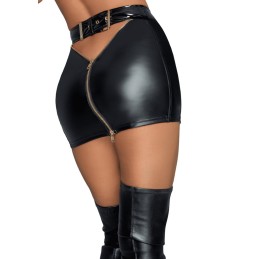 Jupe avec fermeTaille uniqueres éclair dorées S - Noir Handmade - Lingerie Femme