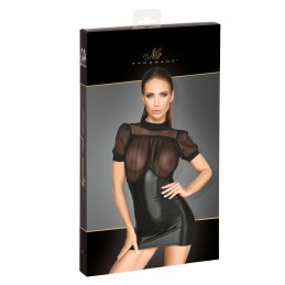 F204 Minirobe avec haut en Taille uniquelle, manches bouffantes et élément de corset L F204 Minirobe avec haut en Taille uniquelle, manches bouffantes et élément de corset L