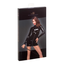 Mini robe en PVC avec fermeTaille uniquere éclair noire é double sens sur le devant S
