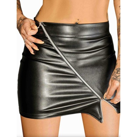Minijupe en cuir écologique S - Noir Handmade - Lingerie Femme Minijupe en cuir écologique S - Noir Handmade - Lingerie Femme