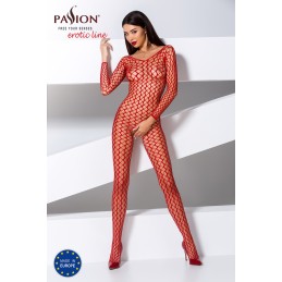 BS068R Bodystocking - Rouge Taille unique - Passion Lingerie - Lingerie Femme