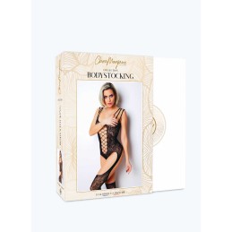Le numéro 9 bodystocking Clara Morgane - Noir Taille unique