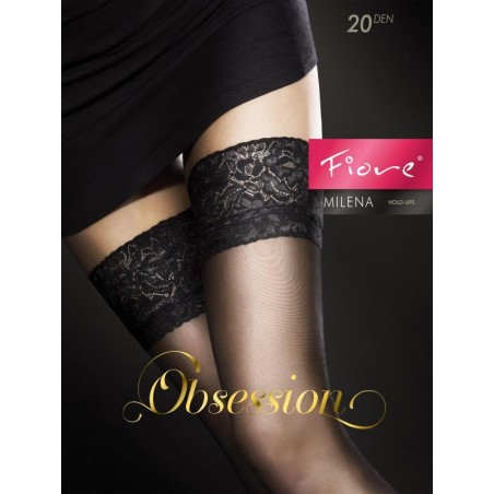 Milena Bas 20 DEN - Noir T4 - Fiore - Lingerie Femme Milena Bas 20 DEN - Noir T4 - Fiore - Lingerie Femme
