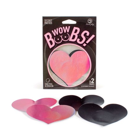 WOW BOOBS ! Cache-tétons coeur Taille unique - Secret Play - Lingerie Femme WOW BOOBS ! Cache-tétons coeur Taille unique - Secret Play - Lingerie Femme
