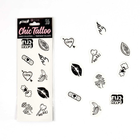 Candy collection - Tatouages temporaires pack de 10 Taille unique - Secret Play - Lingerie Femme Candy collection - Tatouages temporaires pack de 10 Taille unique - Secret Play - Lingerie Femme