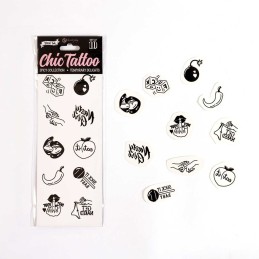 Spicy collection - Tatouages temporaires pack de 10 Taille unique - Secret Play - Lingerie Femme
