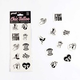 Kinky collection - Tatouages temporaires pack de 10 Taille unique - Secret Play - Lingerie Femme