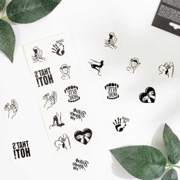 Kinky collection - Tatouages temporaires pack de 10 Taille unique