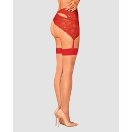 Bas jarretelles rouge L/XL Bas jarretelles rouge L/XL