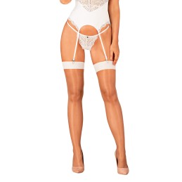 Bas blanc S/M - Obsessive - Lingerie Femme
