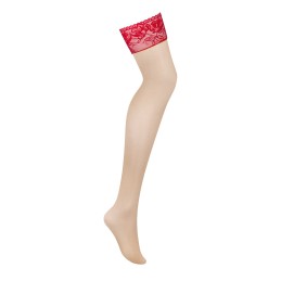 Lacelove Bas jarretelles - Rouge M/L Lacelove Bas jarretelles - Rouge M/L