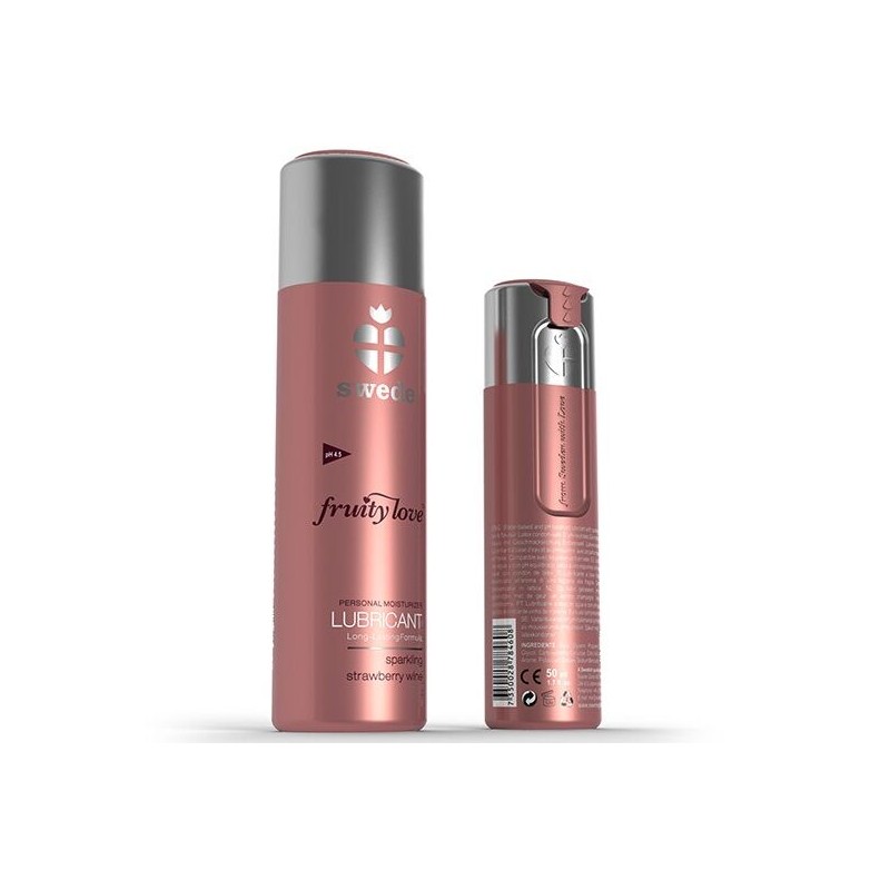 SWEDE - FRUITY LOVE LUBRIFIANT VIN MOUSSEUX FRAISE 100 ML SWEDE - FRUITY LOVE LUBRIFIANT VIN MOUSSEUX FRAISE 100 ML
