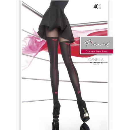Canella Collants 40 DEN - Noir T3 - Fiore - Lingerie Femme Canella Collants 40 DEN - Noir T3 - Fiore - Lingerie Femme