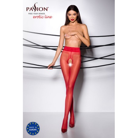 Collants ouverts 20 DEN - Rouge T1/T2 - Passion Lingerie - Lingerie Femme Collants ouverts 20 DEN - Rouge T1/T2 - Passion Lingerie - Lingerie Femme