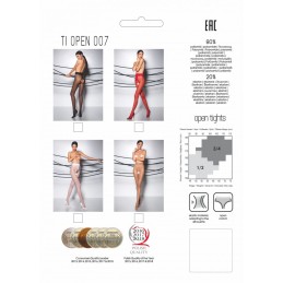 Collants ouverts 20 DEN - Rouge T1/T2 Collants ouverts 20 DEN - Rouge T1/T2